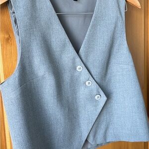 Gray Buttoned Vest